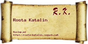 Rosta Katalin névjegykártya
